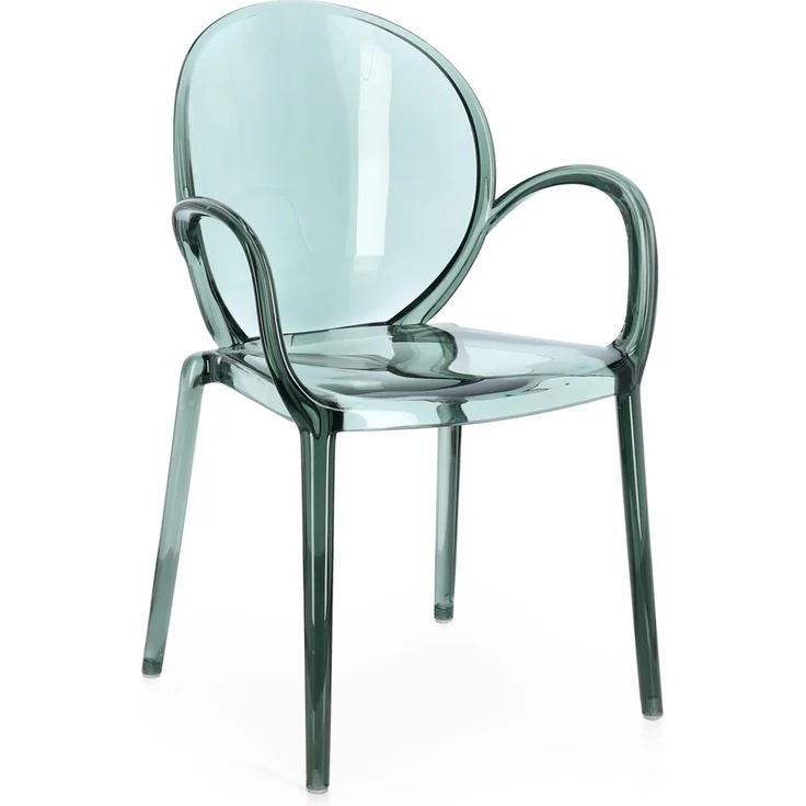 Gartenstuhl Allican 4er-Set Kunststoff, modern mit Armlehne, stapelbar, mint – für Innen und Außen – Bild 1