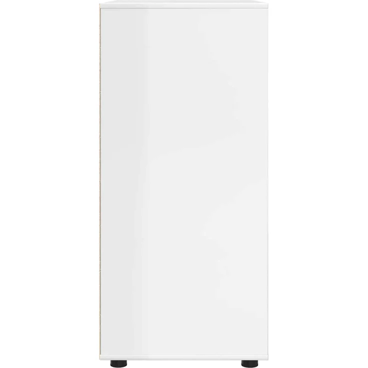 vidaXL Stauraumschränke 80 x 48 x 105 cm Holzwerkstoff Hochglanz Weiß 3406229 – Bild 9