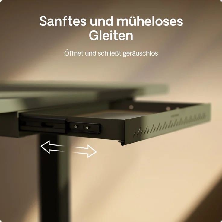 Schubladen-Organizer unter dem Schreibtisch, 41x27x5cm, Hochwertiger Stahl, Ausziehbarer Platzsparer Grün – Bild 5