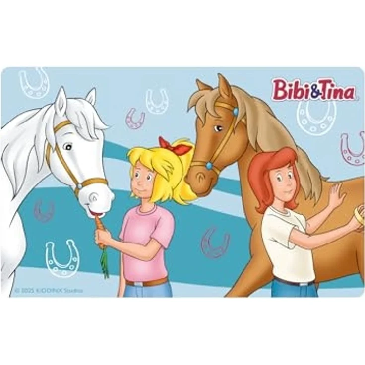 United Labels® Lunchbox Bibi & Tina Brotdose Pferde Lunchbox Butterbrotdose mit Trennwand, Kunststoff (PP) – Bild 2