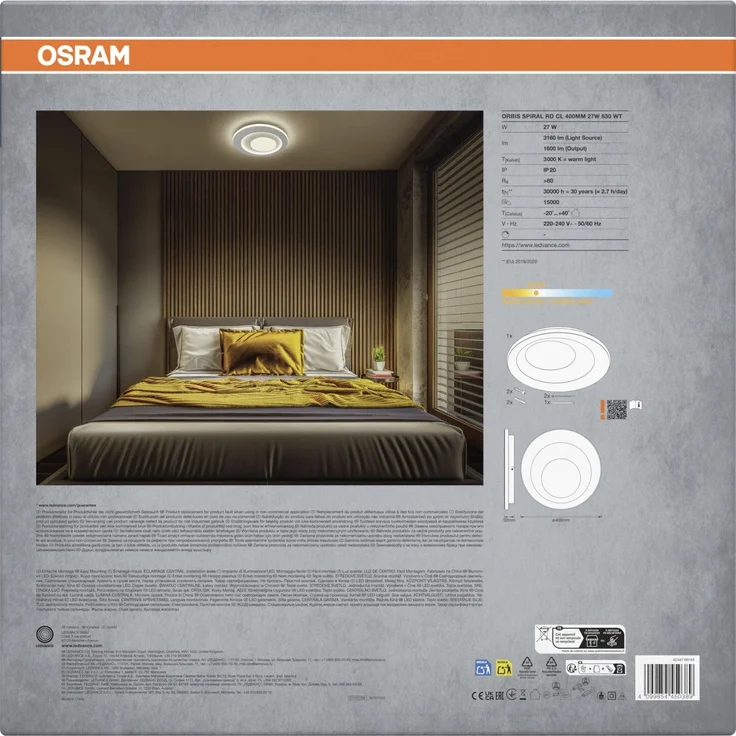 Osram LED Deckenleuchte Orbis Spiral Round weiß Ø 40 cm 27 W – Bild 5