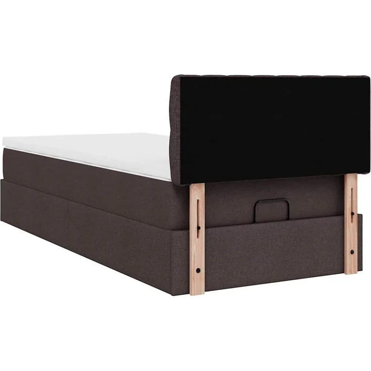 vidaXL Ottoman-Bett mit Matratze Dunkelbraun 100x200 cm Stoff 3311521 – Bild 9