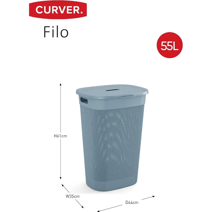 KIS | Wäschekorb FILO Hamper, Polypropylen, Smoky Grau, one Size – Bild 5