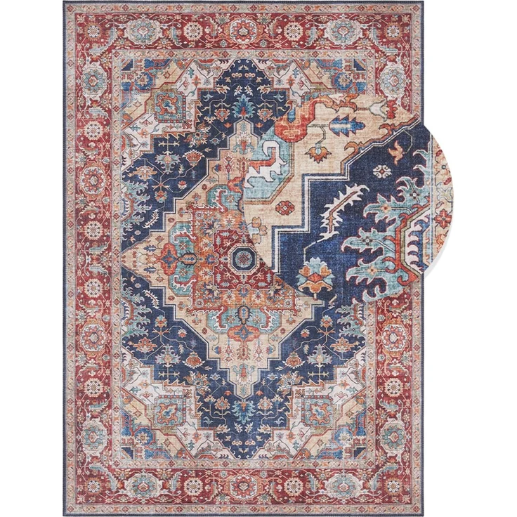 Vintage Teppich Sylla Indigoblau - 80 x 200 x 0 cm – Bild 2