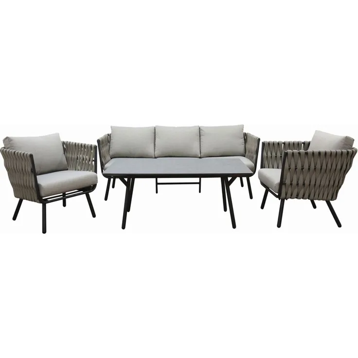 Gardissimo Rope Alu Garten Lounge / Sitzgruppe "Serena", taupe