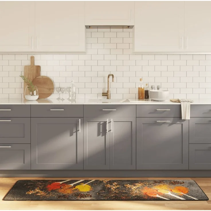 vidaXL Küchenteppich Mehrfarbig 60x180 cm Waschbar 136625 – Bild 2