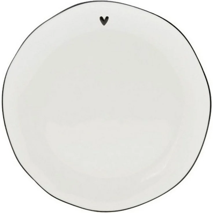 Bastion Collections Kuchenteller Schwarzes Herz, Spülmaschinengeeignet, Weiß, Motiv: schwarzes Herz – Bild 4