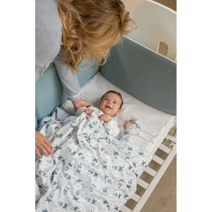Baby Blase Decke "Paracaidista" Blau – Bild 7