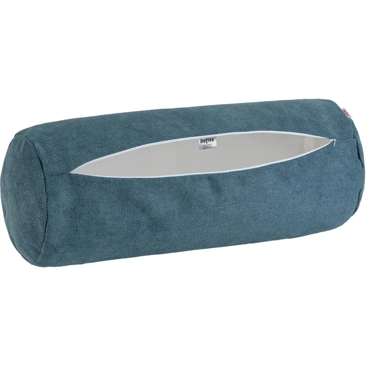 beties Nackenrollenbezug FarbTon, (1 Stück), Chenille-Haptik XL Rollenhülle ca. 25x70 cm nordlicht-blau