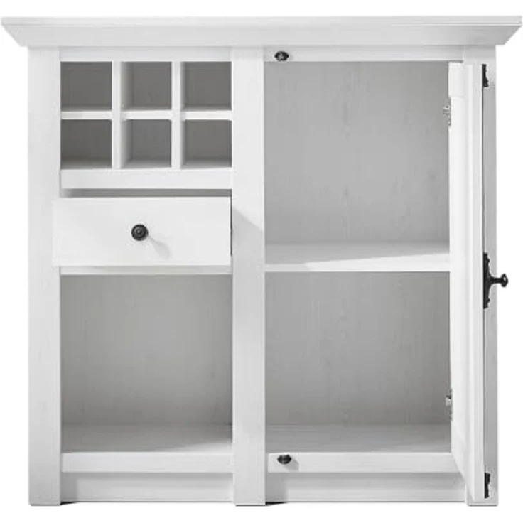 Lomadox Wohnzimmer-Set WINGST-61, (Mega-Spar-Set, 6-St, 6-tlg), Pinie weiß Nb. 340/207/45 cm – Bild 2