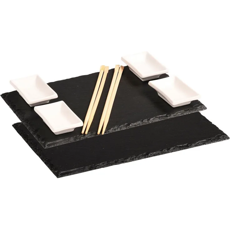 Schiefer-Servierplatten / Sushi-Buffetplatten-Set