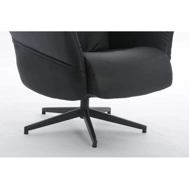 gepolsteter Relaxsessel mit Hocker - dunkelgrau – Bild 10