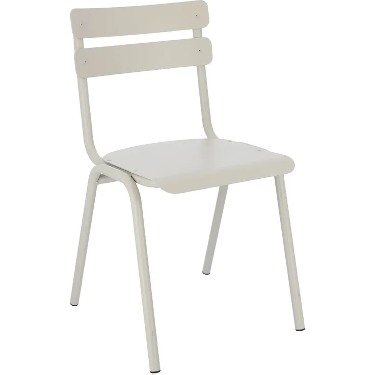 Stuhl One aus Aluminium, stapelbar, Retro Chic, Sand – leicht, wetterfest für Outdoor