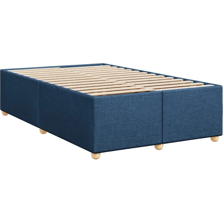 vidaXL Boxspringbett mit Matratze Blau 120x200 cm Stoff 3288946 – Bild 9