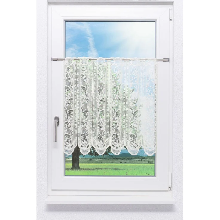 Scheibengardine Lysel - Ranke (Bx H) 224cm * 60cm Beige/hellbeige – Bild 1