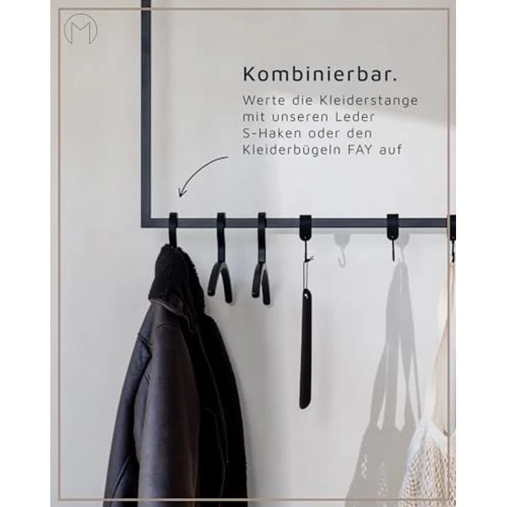 Metallbude Kleiderstange RUBI, Garderobenstange für Jacken, Mäntel und Kleidung, Stabile Konstruktion – Bild 6