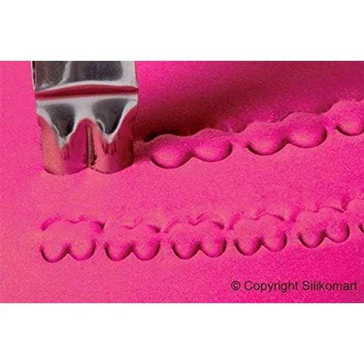 silikomart Wonder Crimp-Zange Teig für Tortendekoration regelmäßigen Edelstahl Open Curve