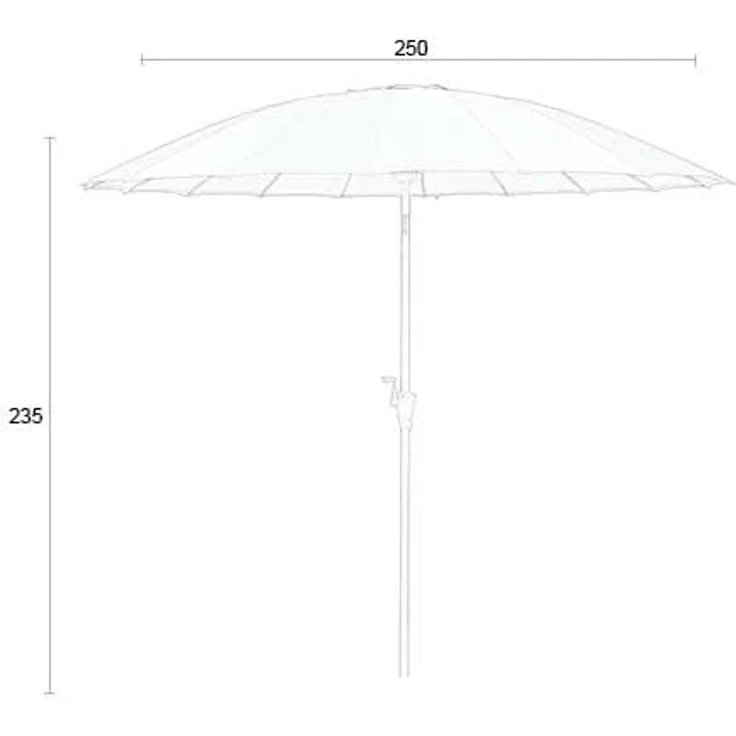 Zuiver Sonnenschirm Sunshine Desert Sage mit Stahlgestell für Garten Grün 250x250x235 cm – Bild 9