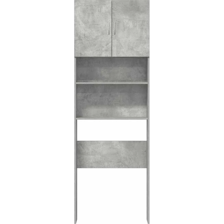 vidaXL Waschmaschinenschrank Betongrau 64x24x190 cm Holzwerkstoff 859130 – Bild 4