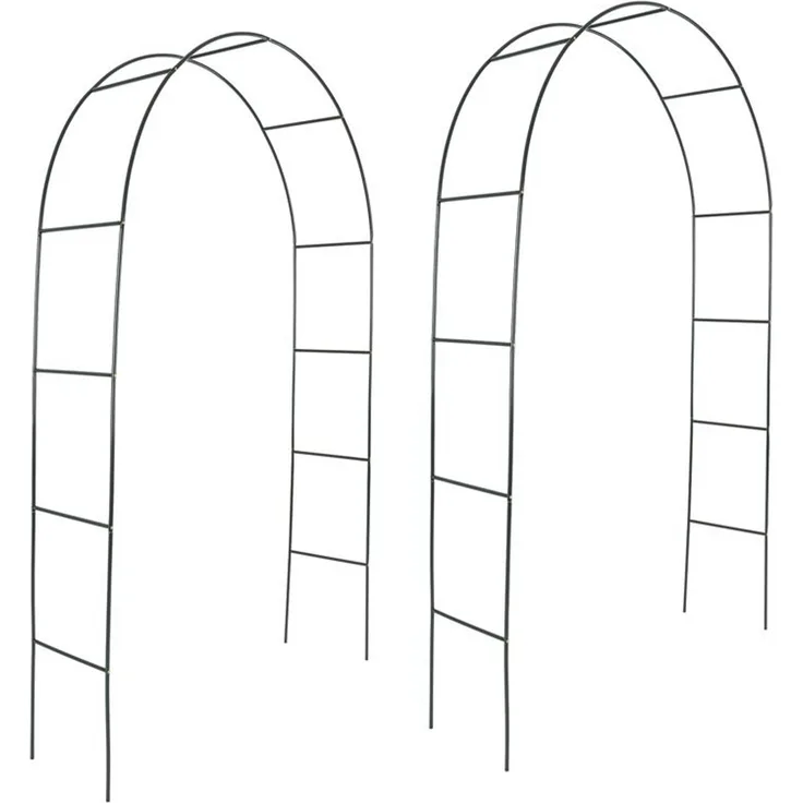 Rosenbogen Rankhilfe Kletterhilfe 2er Set 240cm Metall Rosenspalier Torbogen