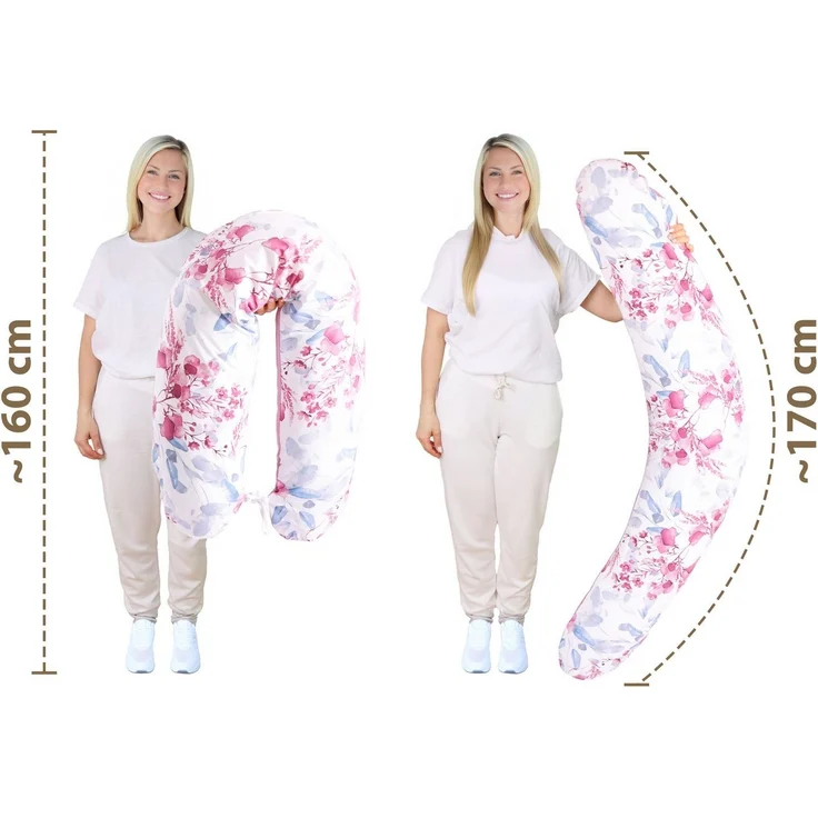 Amilian Stillkissenbezug 170 cm - Kissenbezug für Stillkissen, Seitenschläferkissen -Bezug, 100% Baumwolle - weicher und pflegeleichter Ersatzbezug – Bild 2