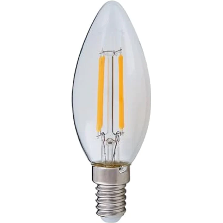 Lindby LED-Filament-Kerzenlampe E14, 4W, klar, 2700K, nicht dimmbar, 320° – Bild 1