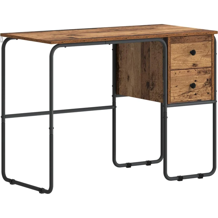vidaXL Schreibtisch mit Stauraum Altholz 100 x 50 x 75 cm 8008006 – Bild 2