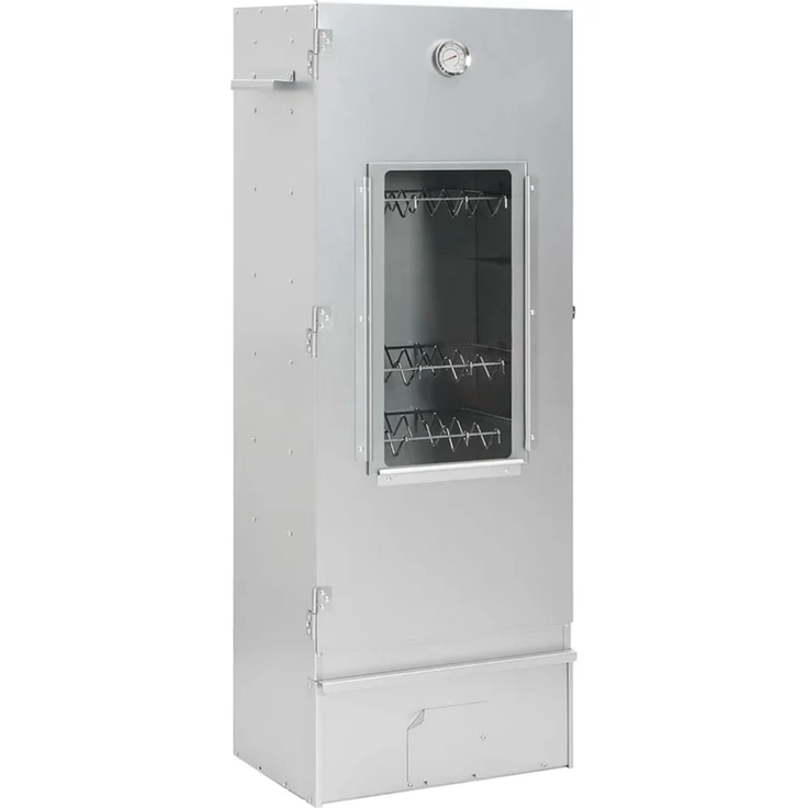 vidaXL Räucherofen mit Kaltrauchgenerator, Verzinkter Stahl, 44,5 x 29 x 110 cm, 20.06 kg, mit Glasfenster – Bild 3