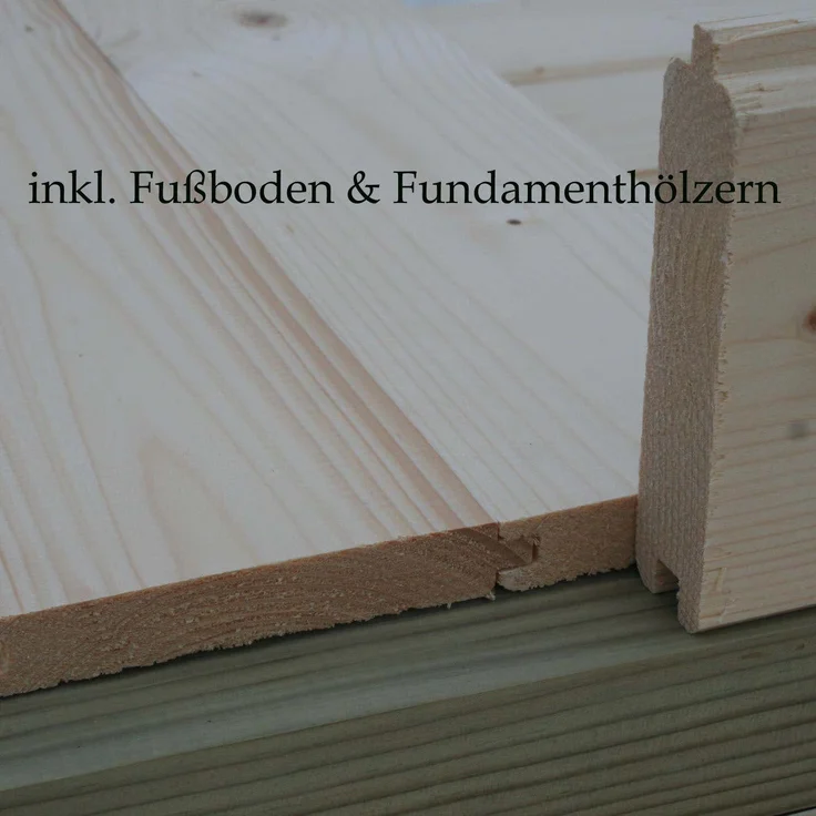 Alpholz Flachdach Gartenhaus Modell Modern-C Gartenhaus aus Holz Holzhaus mit 28 mm Wandstärke Blockbohlenhaus – Bild 3