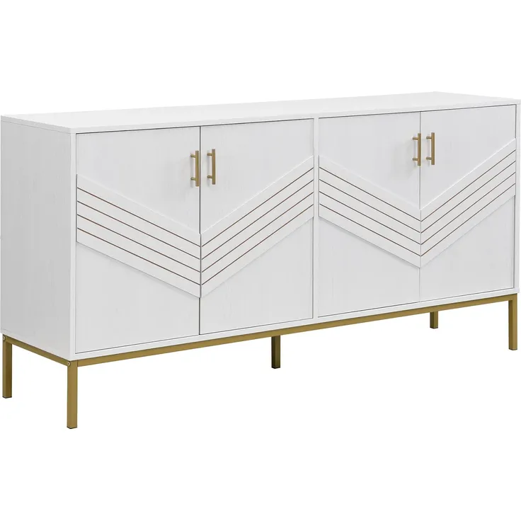 Sideboard 160/40/80.5 cm, Mehrzweckschrank mit Türen, Aufbewahrungsschrank, Küchenbuffet, Küchenschrank – Bild 7