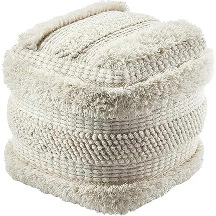 Kobolo Sitzwürfel Sitzpouf Pouf KARMA aus Baumwolle mit Muster (1 Stück) – Bild 1