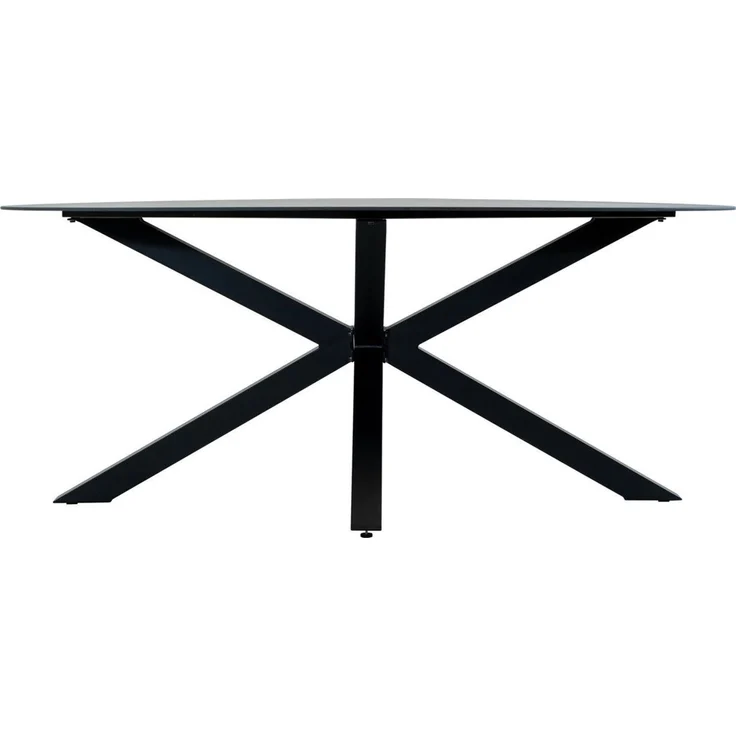 Lesli Living Gartentisch Tisch Crest oval 180x100 cm Aluminium schwarz – Bild 2