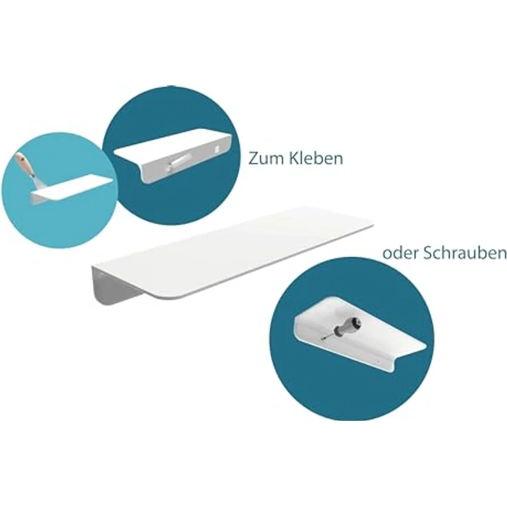 Schütte Duschablage, Weiß, zum Kleben – Bild 8
