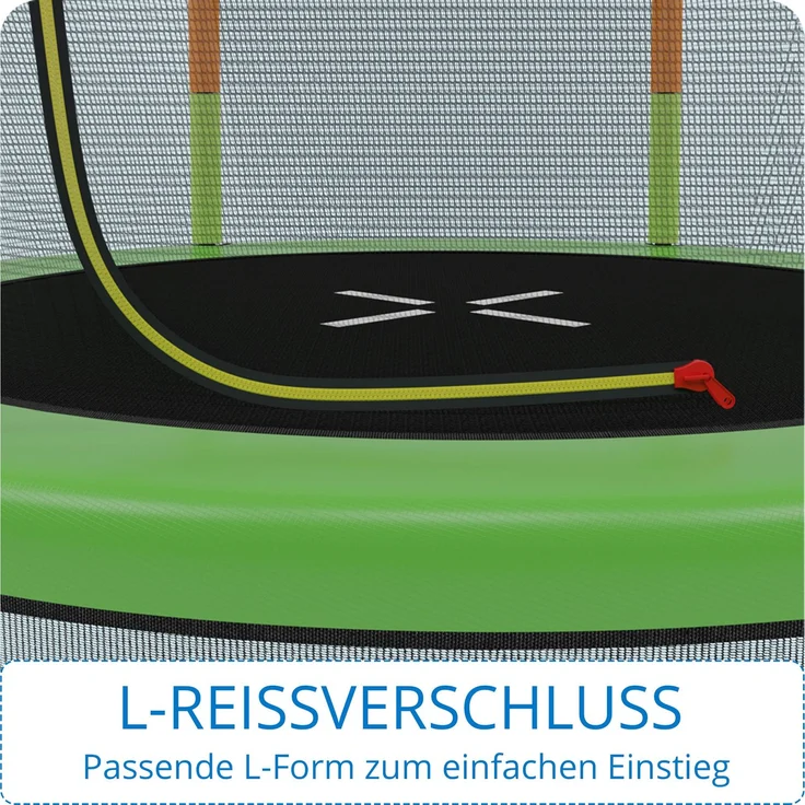 Kinetic Sports Gartentrampolin JUMPER 140, Ø 140 cm, Gummiseil Fun Jumper mit Sicherheitsnetz, Schutzpolster – Bild 5