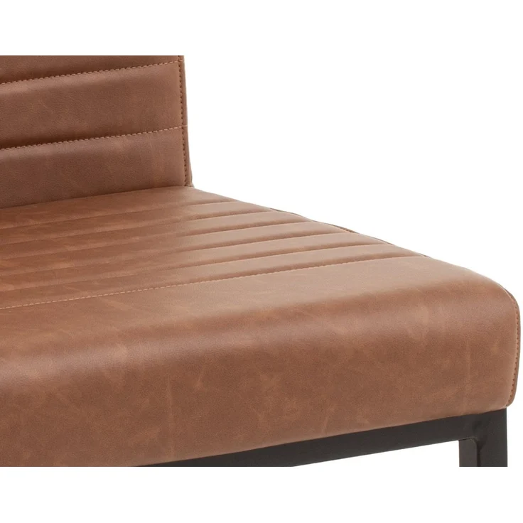 Esszimmerstuhl Woodkings Wingston XXL Stuhl braun Kunstleder Metallgestell Schwerlaststuhl bis 250 kg extrabreit Polsterstuhl 69x94x62 cm – Bild 3