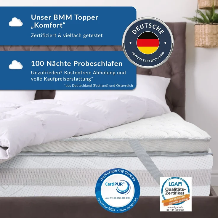 BMM Topper Komfort 100 x 200 cm – Bild 7