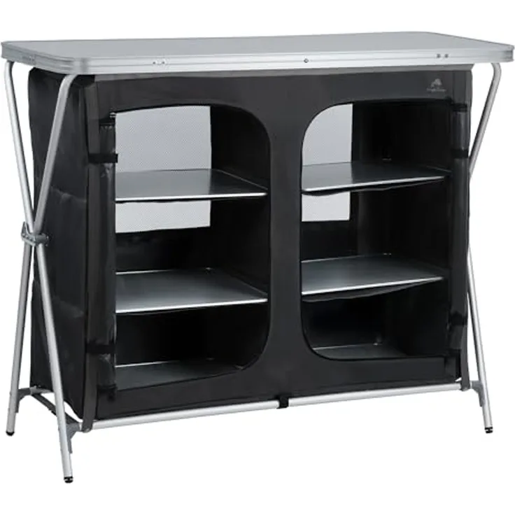 CampFeuer Campingschrank Campingschrank, 110 cm x 47 cm x 90 cm, Campingküche Alu Faltschrank