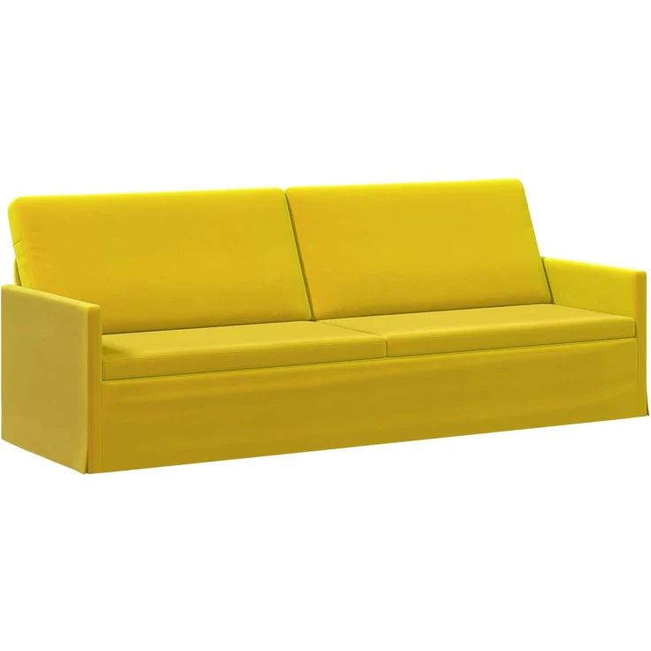 vidaXL Sofa-Set 2 pcs Gelb Samt (V) 3433236 – Bild 3