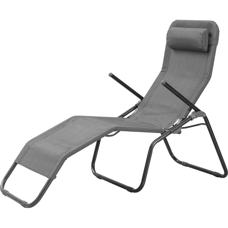 Primaster Sonnenliege Sola Comfort anthrazit Gartenliege Strandliege Liege