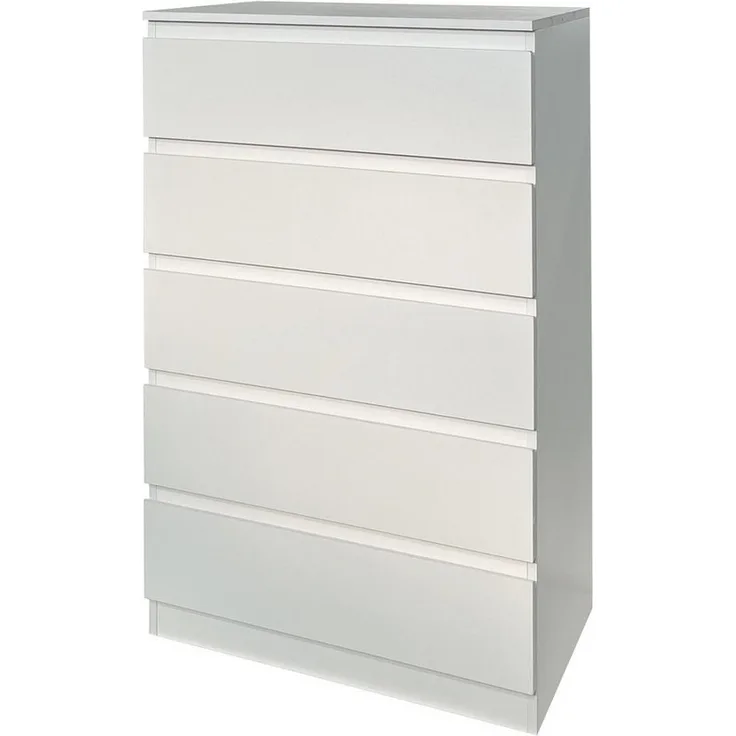 HTI-Living Kommode Kommode mit 5 grifflosen Schubladen Thekla Weiß (Stück, 1 St, 1 Kommode), Sideboard