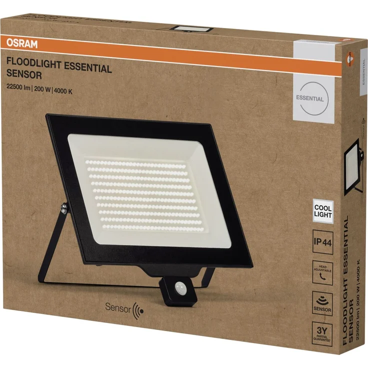 Osram Außenleuchte Floodlight Essential Sensor 200W 4000K schwarz – Bild 4
