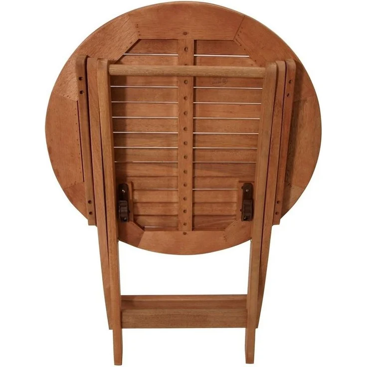 TPFGarden Gartentisch Sidney (1-St, Robuster Garten Holztisch Outdoor Garten-Klapptisch 65cm Durchmesser), Holz (aus Eukalyptusholz) - Hochwertige Verarbeitung - Wetterfest – Bild 2