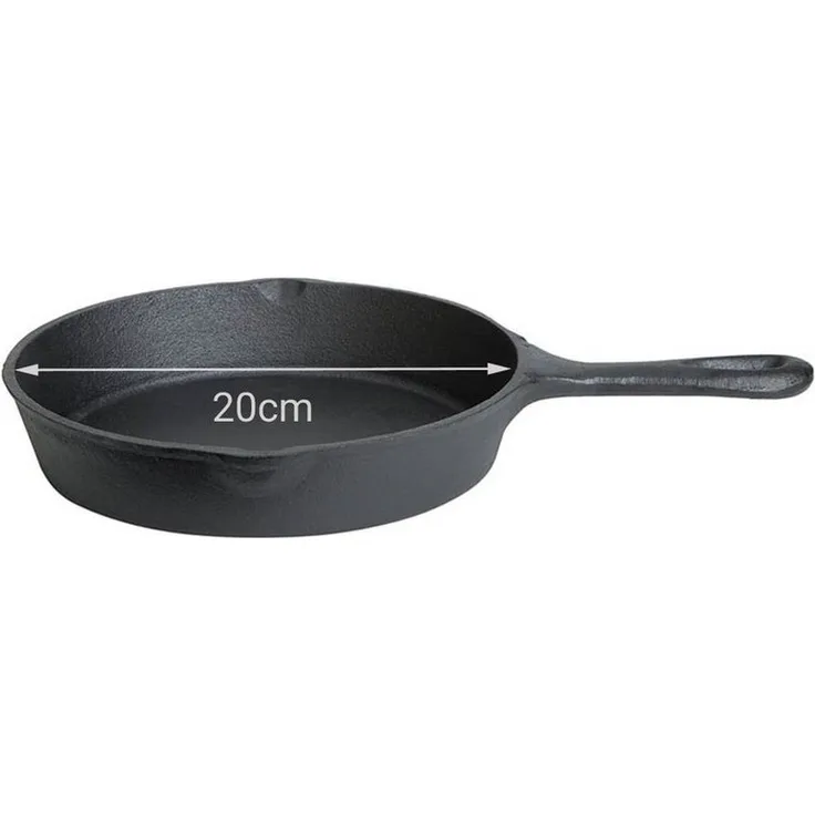 GAUMENKICK Grillpfanne Gusspfanne Grillpfanne Gusseisen Feuerpfanne D: 20cm Servierpfanne, Gusseisen (1-tlg)
