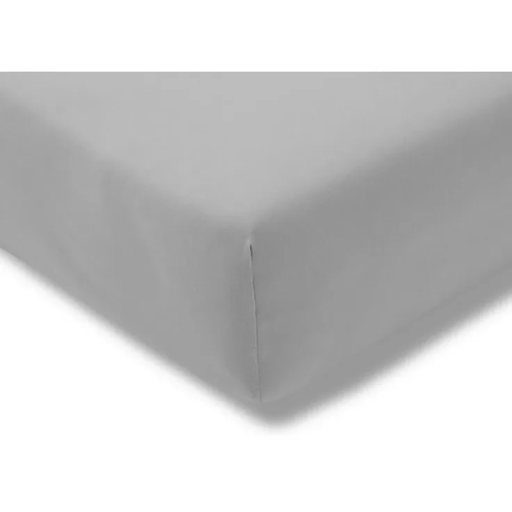 Estella Zwirnjersey Spannbetttuch für Boxspring Topper 100x200x7 cm platin (915)