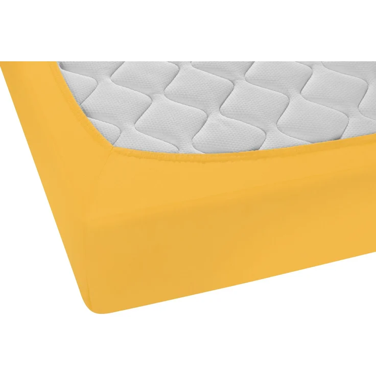 biberna Feinjersey-Spannbetttuch 0077144, honig, 1x 90x190 cm - 100x200 cm – Bild 2