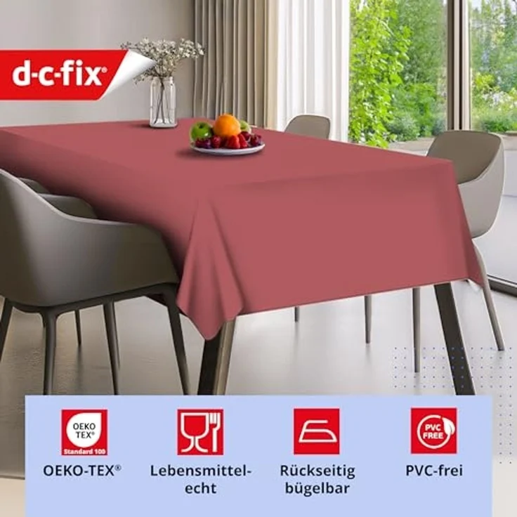 d-c-fix Tischdecke Mineral Red Ø 140 cm – Bild 5