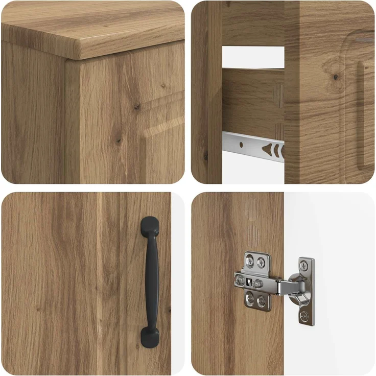 vidaXL 2-teiliges Badezimmer Schrank Set UTRECHT Artisan-Eiche 3417737 – Bild 6