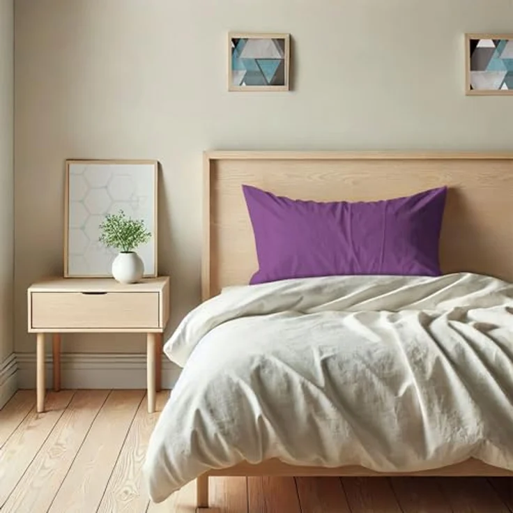 ECOMMERC3 Kissenbezug, 150 cm, extra weich und bequem, Lila, atmungsaktiv, leicht zu waschen – Bild 6