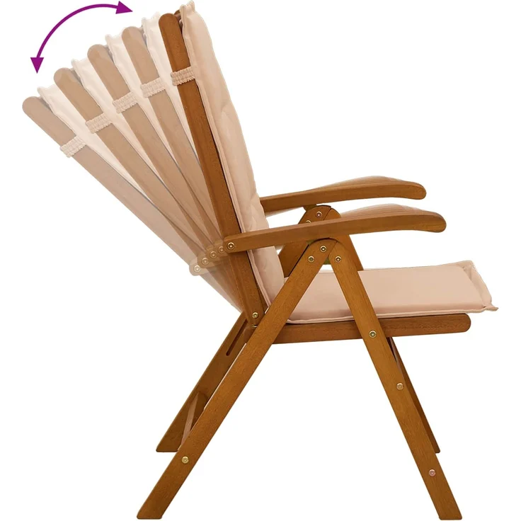 vidaXL Liegestühle für den Garten 3 stk. Natur Massivholz Akazie 42041435 – Bild 7