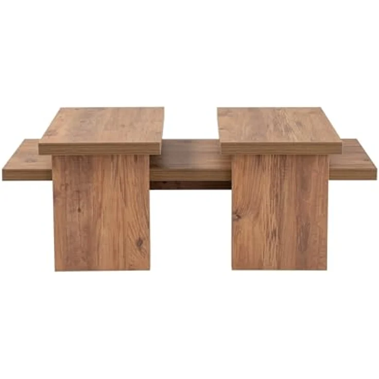 Moderner rustikaler Couchtisch, Atlantic Pine, 110 x 45 x 18 | aus 100% melaminbeschichteter Spanplatte, Stärke: 18 mm | perfekt für Homeoffice & Arbeitszimmer, elegantes & funktionales Design – Bild 6